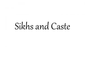 Sikh caste