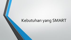 Kebutuhan yang SMART Apa yang di bahas dalam