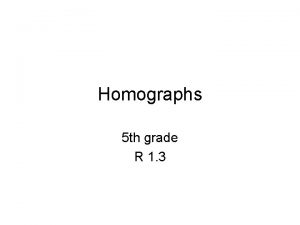 Homographs 5 th grade R 1 3 Learning