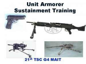 Unit armorer regulation