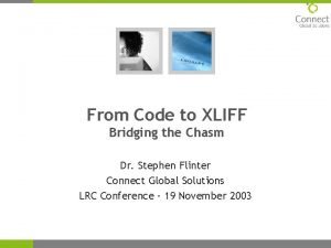 From Code to XLIFF Bridging the Chasm Dr