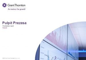 Pulpit Prezesa Przykadowy raport Pozna 2018 Grant Thornton