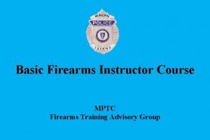 Mptc firearms instructor