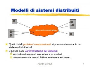 Modelli di sistemi distribuiti sistema di comunicazione z