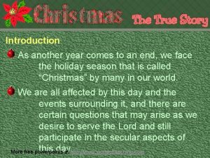 Introduction for christmas