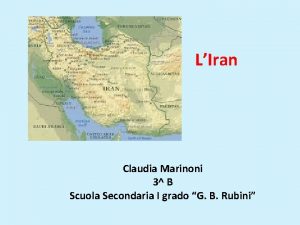 LIran Claudia Marinoni 3 B Scuola Secondaria I