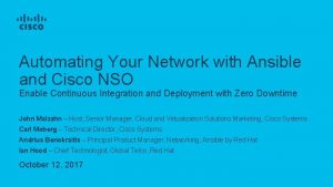 Nso network automation