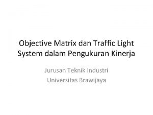 Traffic light system adalah