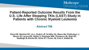 PatientReported Outcome Results From the U S Life