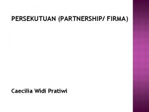 Persekutuan (partnership) adalah