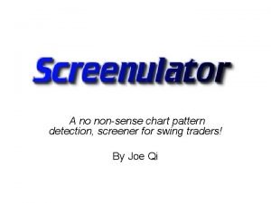 Chart pattern screener