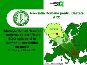 Asociatia Romana pentru Calitate ARC Managementul riscului schema