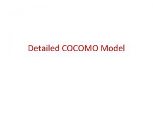 Cocomo 2 formula