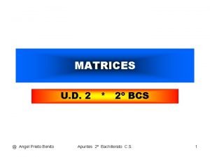 Matrices 2 bachillerato