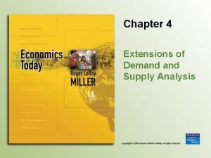 Extensions of demand and supply analysis