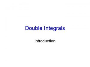 Double Integrals Introduction Volume and Double Integral zfx