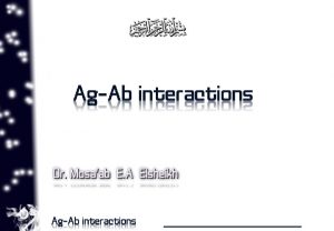 1 Agglutination It is an AgAb reaction in