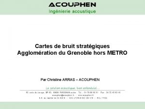 Cartes de bruit stratgiques Agglomration du Grenoble hors