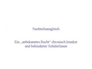 Nachteilsausgleich chronisch kranke schüler Nachteilsausgleich chronisch kranke schüler