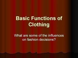 10 functions of clothing