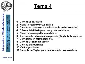 Tema 4 Diferenciabilidad de funciones reales de varias