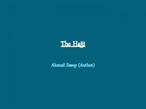 The hajji short story summary