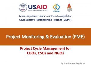 Project monitoring cycle