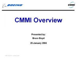Cmmi overview