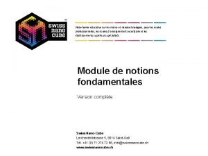 Plateforme ducative sur les micro et nanotechnologies pour