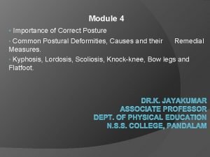 Module 4 Importance of Correct Posture Common Postural