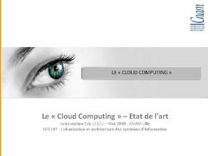 Quadra Informatique Le Cloud Computing Etat de lart