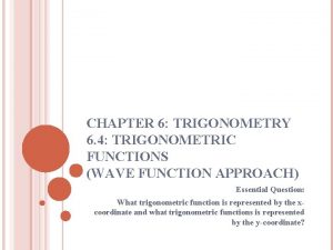 Chapter 6 trigonometry