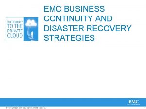 Emc disaster recovery solutions