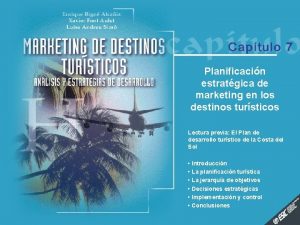 Planificacin estratgica de marketing en los destinos tursticos