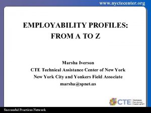 www nyctecenter org EMPLOYABILITY PROFILES FROM A TO