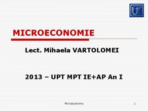 Microeconomie definitie