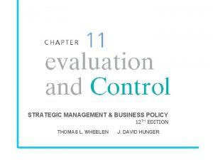 STRATEGIC MANAGEMENT BUSINESS POLICY 12 TH EDITION THOMAS