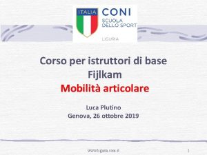 Corso per istruttori di base Fijlkam Mobilit articolare