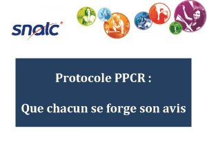 Avis ppcr