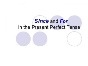 Paragraph using present perfect tense