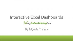 Mynda treacy excel dashboard