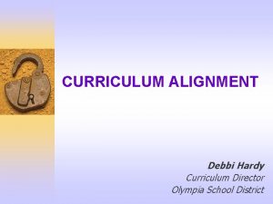 Deep curriculum alignment