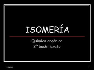 Isomeria 2 bachillerato