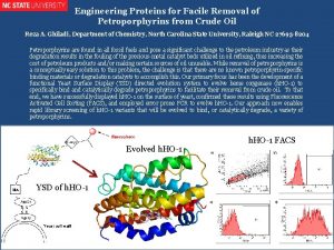 Engineering Proteins for Facile Removal of Petroporphyrins from