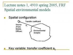 Lecture notes 1 4910 spring 2005 FRF Spatial