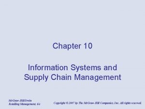 Information system and supply chain management in retailing