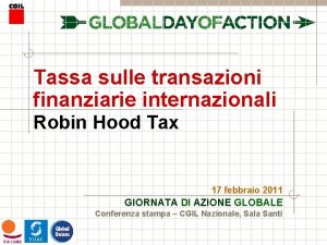 Tassa sulle transazioni finanziarie internazionali Robin Hood Tax