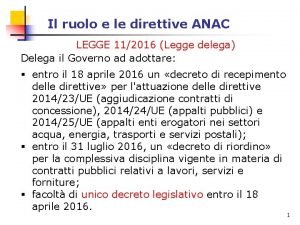 Direttive anac