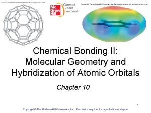 Chemical Bonding II Molecular Geometry and Hybridization of