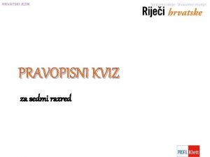 Pravopisni znakovi 8 razred